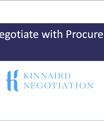 How to Negotiate with Procurement - Tom Kinnaird