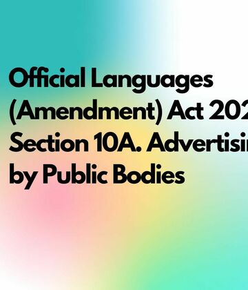 Official Languages (Amendment) Act 2021 Section 10A. Advertising by Public Bodies