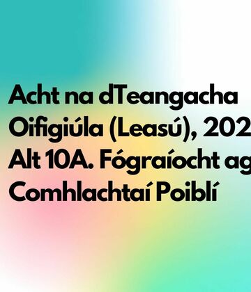 Acht na dTeangacha Oifigiúla (Leasú), 2021 Alt 10A. Fógraíocht ag Comhlachtaí Poiblí